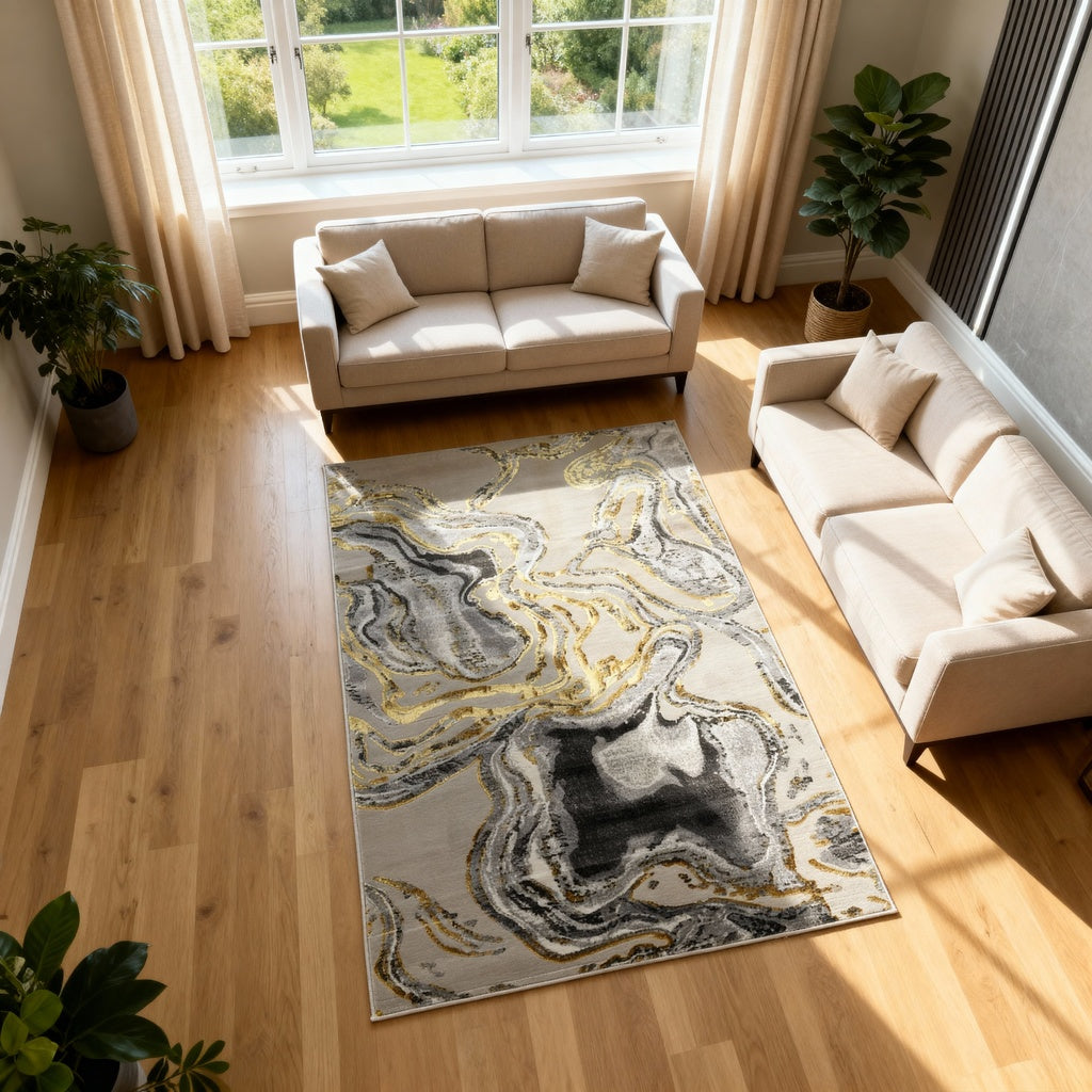 Marble Shimmer Rug | Luxury Contemporary Rug UK | Platinum Collection