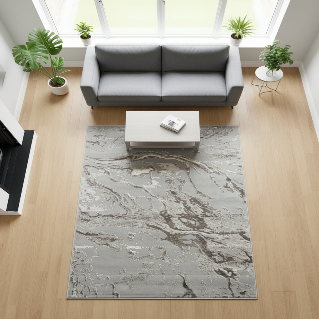 Designer Neutral Rug for Living Room | Platinum UK