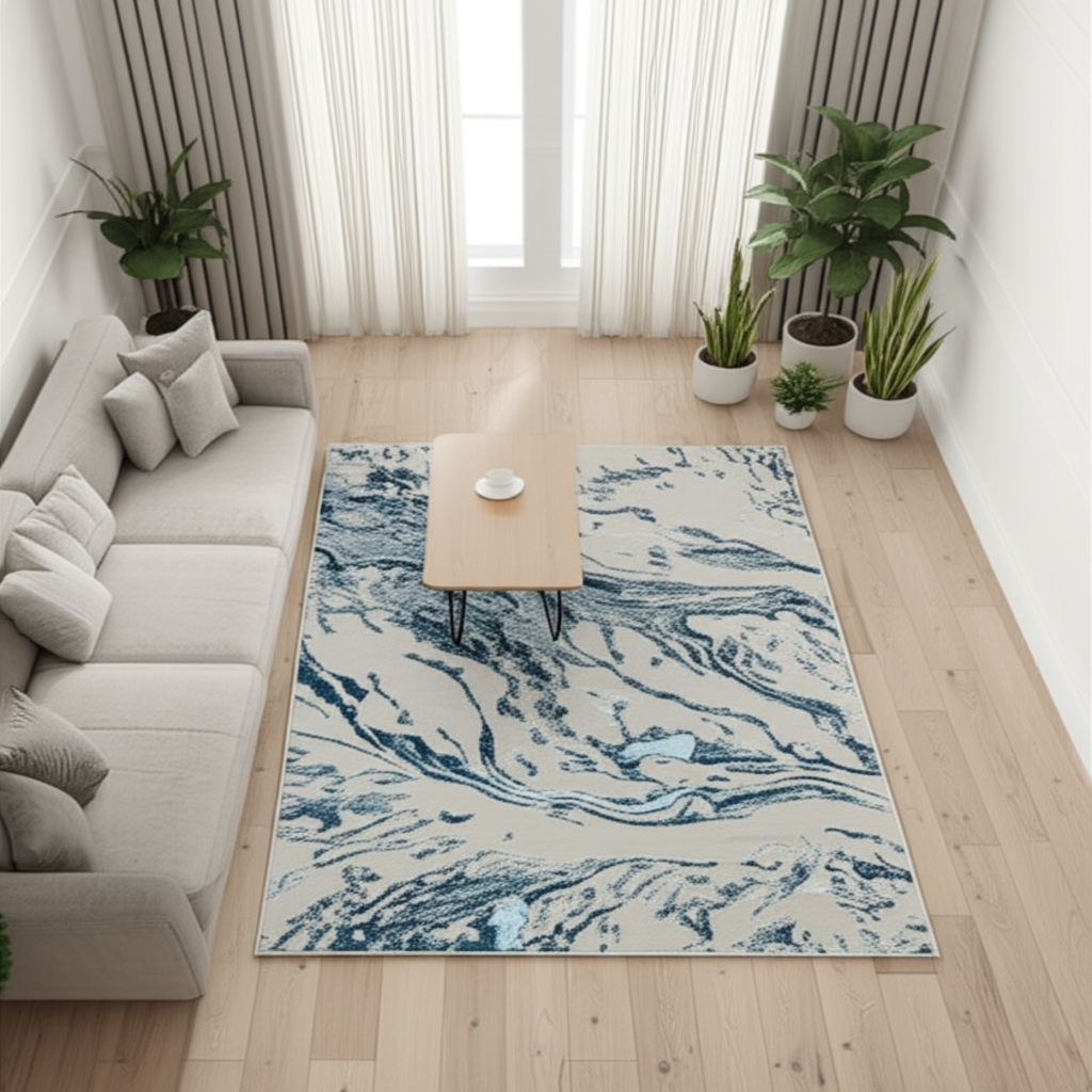 Designer Neutral Rug for Living Room | Platinum UK