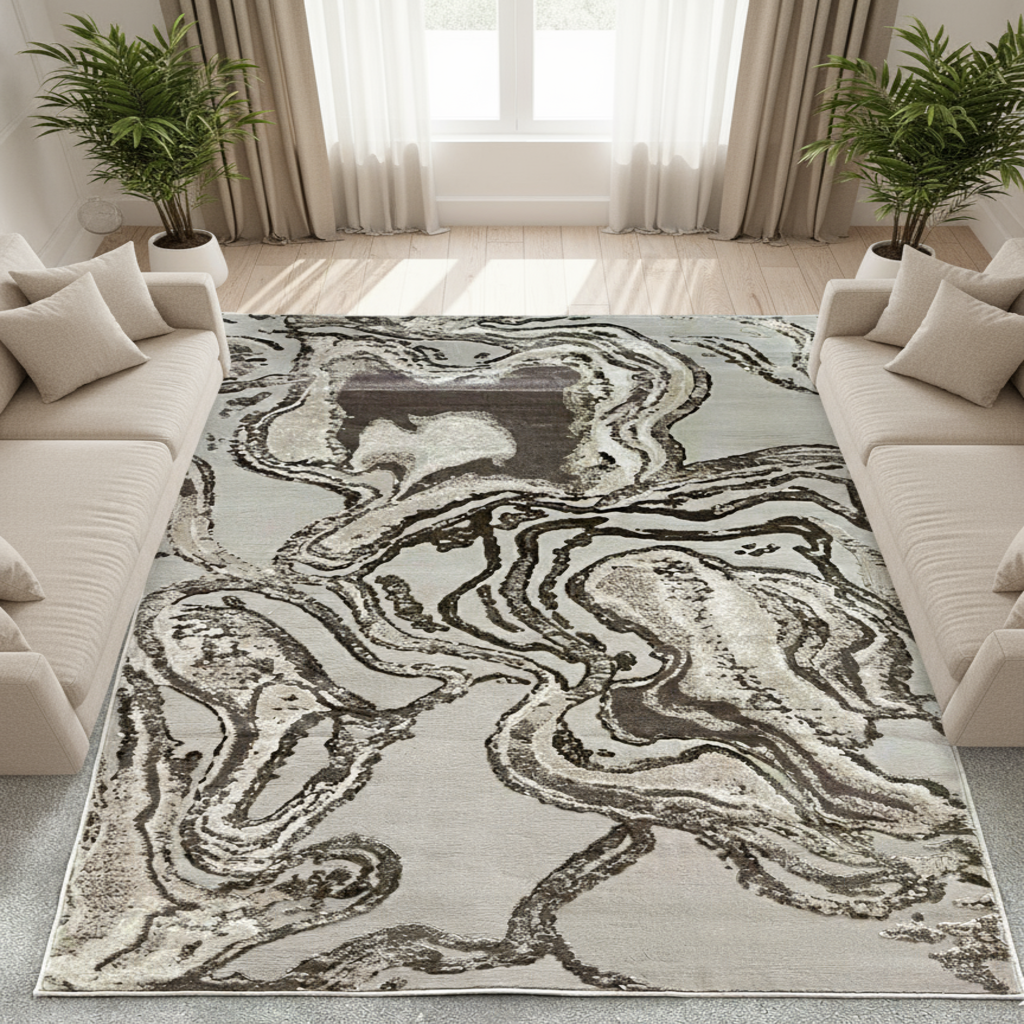 Marble Shimmer Rug | Luxury Contemporary Rug UK | Platinum Collection