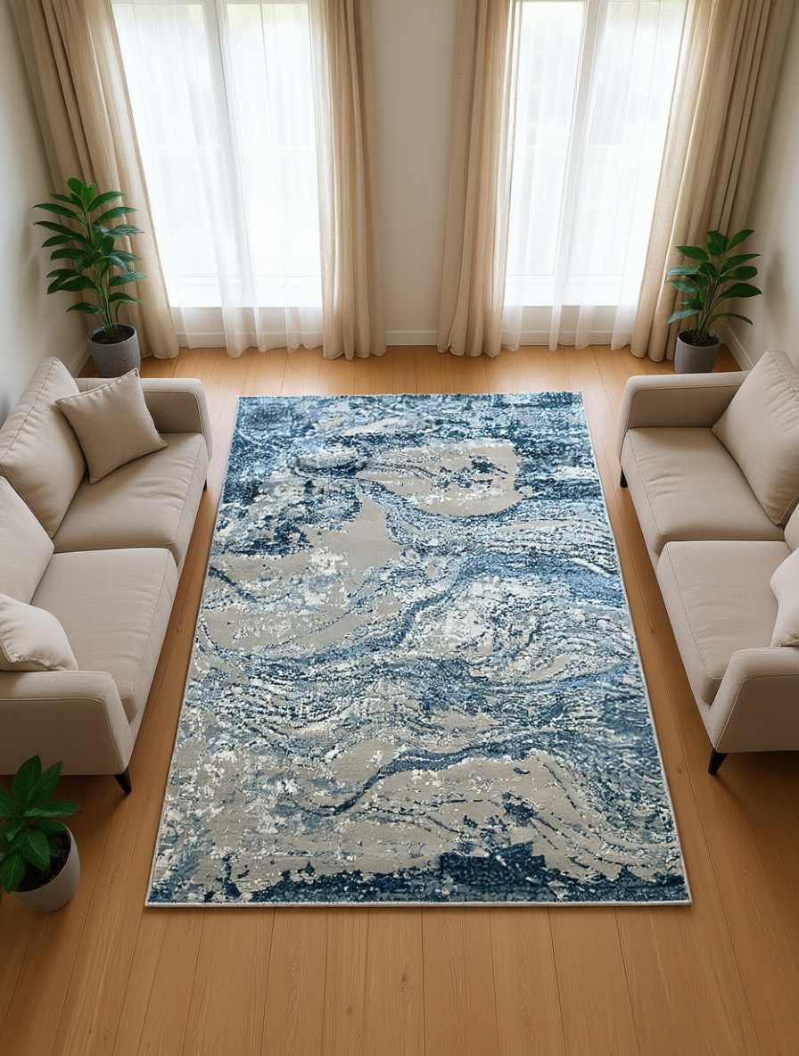 Marble Shimmer Grey Carpet Rug – Premium Quality