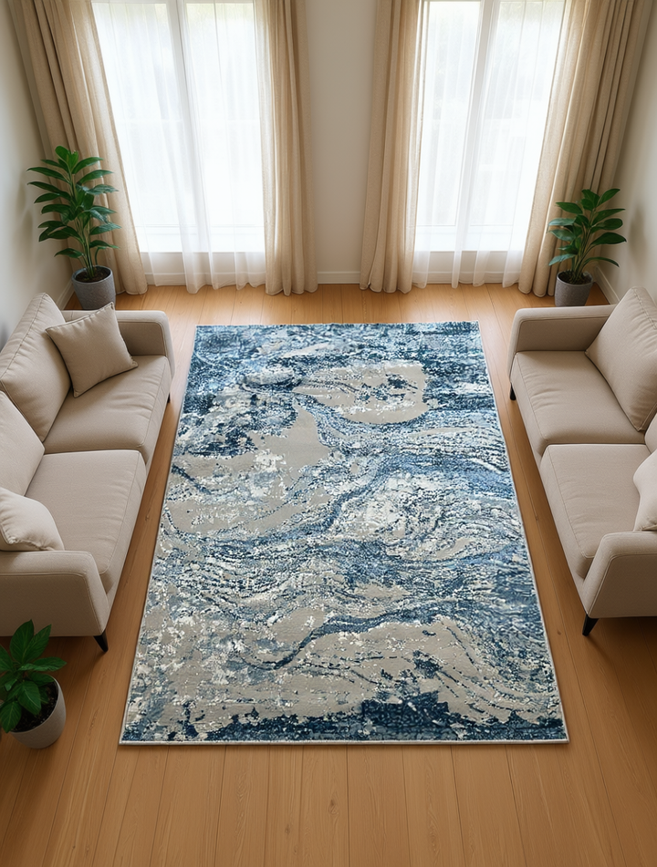 Marble Shimmer Grey Carpet Rug – Premium Quality