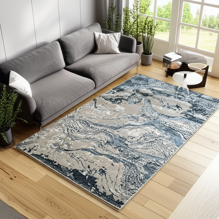 Marble Shimmer Grey Carpet Rug – Premium Quality