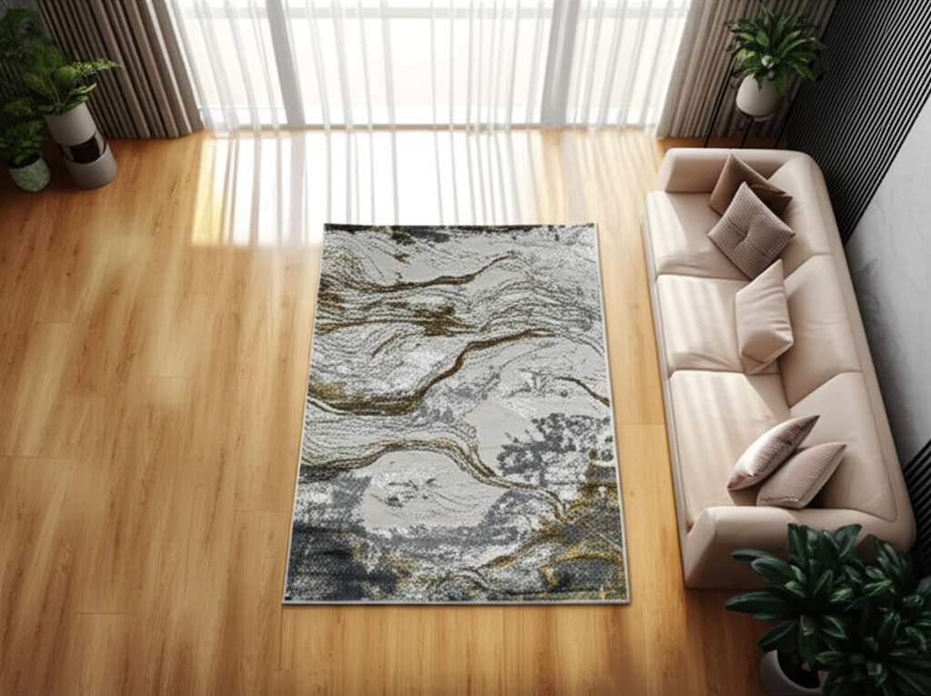 Marble Shimmer Grey Carpet Rug – Premium Quality